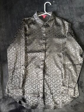 Guess Black Shirt with Red Logo Tag